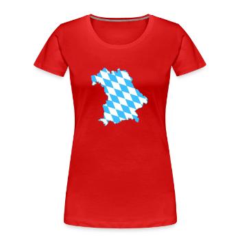 Bavaria diamond white blue - Women's Premium Organic T-Shirt - red - Front - Mia (176cm)