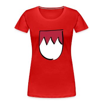 Frankenrechen - Frauen Premium Bio T-Shirt - Rot - Vorne - Mia (176cm)