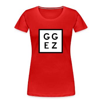 LOL GG EZ - chemise Adolescent - idée cadeau - T-shirt bio Premium Femme - rouge - Devant - Mia (176cm)
