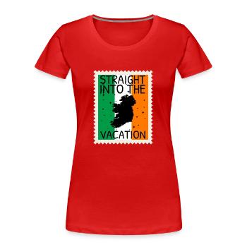 Irland Flagge Vintage Irische Fahne Dublin - Frauen Premium Bio T-Shirt - Rot - Vorne - Mia (176cm)