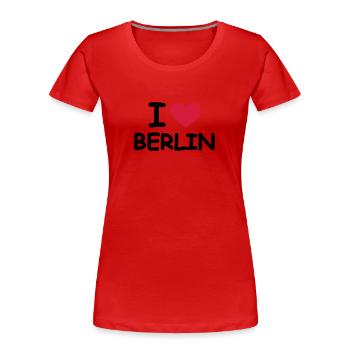 I Love Berlin - Women's Premium Organic T-Shirt - red - Front - Mia (176cm)