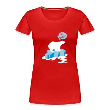 no_future - T-shirt bio Premium Femme - rouge - Devant - Mia (176cm)