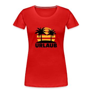 Urlaub - Frauen Premium Bio T-Shirt - Rot - Vorne - Mia (176cm)