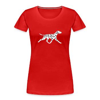 Dalmatiner - Frauen Premium Bio T-Shirt - Rot - Vorne - Mia (176cm)