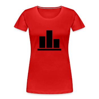 Diagramm - Frauen Premium Bio T-Shirt - Rot - Vorne - Mia (176cm)