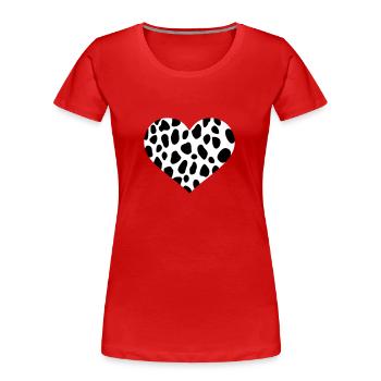 Dalmatien - T-shirt bio Premium Femme - rouge - Devant - Mia (176cm)