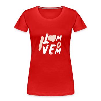 I love you - Women's Premium Organic T-Shirt - red - Front - Mia (176cm)