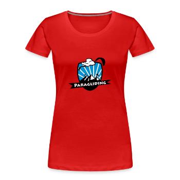 Paragliding / Parapepnte Logo - T-shirt bio Premium Femme - rouge - Devant - Mia (176cm)