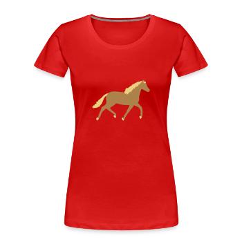 Pferd vektor - Frauen Premium Bio T-Shirt - Rot - Vorne - Mia (176cm)