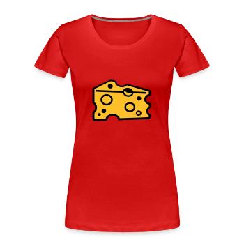 Cheese - Women's Premium Organic T-Shirt - red - Front - Mia (176cm)
