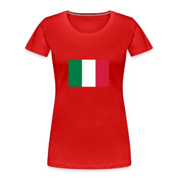 Italy - T-shirt bio Premium Femme - rouge - Devant - Mia (176cm)