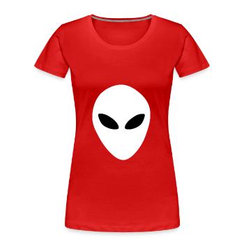 Aliens Alien Head - Women's Premium Organic T-Shirt - red - Front - Mia (176cm)