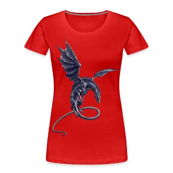 Chrome dragon - Women's Premium Organic T-Shirt - red - Front - Mia (176cm)