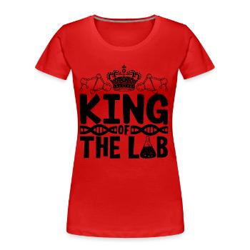 Laboratory Technician Biology Chemistry Laboratory Gift Idea - Women's Premium Organic T-Shirt - red - Front - Mia (176cm)