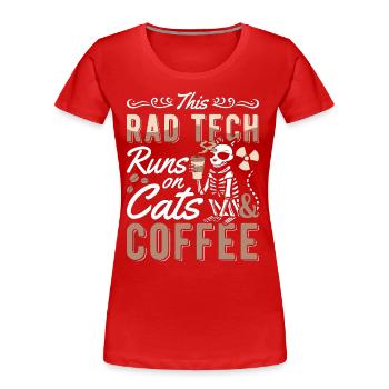 Technicien en radiologie X-ray Cool Gift - T-shirt bio Premium Femme - rouge - Devant - Mia (176cm)