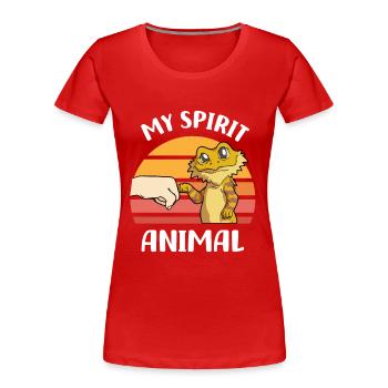 Bearded Dragons Reptiles Pets Reptile - Women's Premium Organic T-Shirt - red - Front - Mia (176cm)