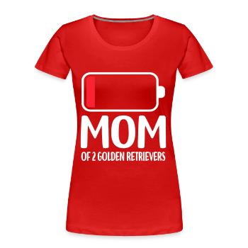 Golden Retriever Dogs - Women's Premium Organic T-Shirt - red - Front - Mia (176cm)