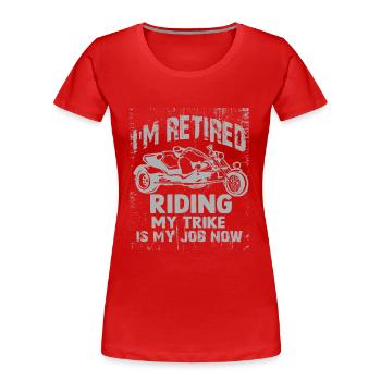 Trikes - Frauen Premium Bio T-Shirt - Rot - Vorne - Mia (176cm)
