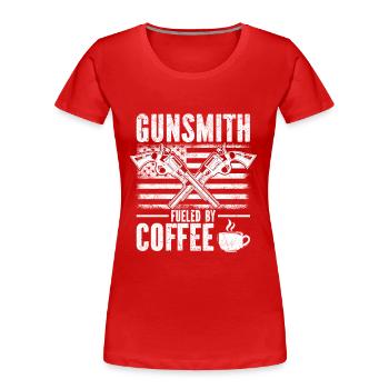 Armurier | Forge d’armes Cadeaux de forgeron - T-shirt bio Premium Femme - rouge - Devant - Mia (176cm)
