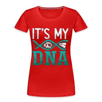 Apnoe Freitaucher Tauchen Freitauchen Geschenk - Frauen Premium Bio T-Shirt - Rot - Vorne - Mia (176cm)
