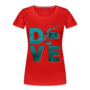 Freitaucher Freitauchen Apnoe Tauchen Geschenk - Frauen Premium Bio T-Shirt - Rot - Vorne - Mia (176cm)