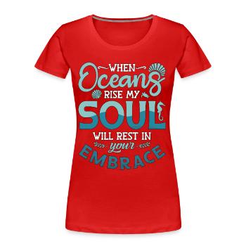 Freitaucher Tauchen Apnoe Freitauchen Geschenk - Frauen Premium Bio T-Shirt - Rot - Vorne - Mia (176cm)