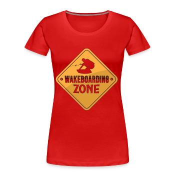 Wakeboarder Wakeboard Wakeboarden Wake Geschenk - Frauen Premium Bio T-Shirt - Rot - Vorne - Mia (176cm)
