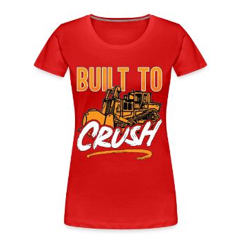 Bulldozer Construction Worker Gift - T-shirt bio Premium Femme - rouge - Devant - Mia (176cm)