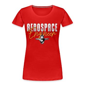 Aerospace Engineer Engineering Rocket Science - Frauen Premium Bio T-Shirt - Rot - Vorne - Mia (176cm)