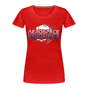 Aerospace Engineer Rocket Space Engineering - Frauen Premium Bio T-Shirt - Rot - Vorne - Mia (176cm)