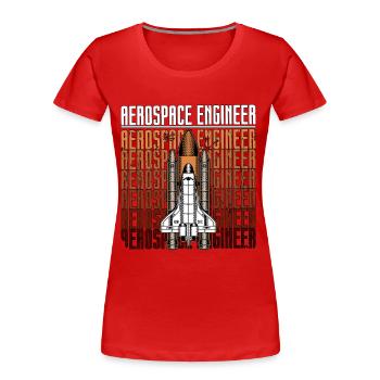 Aerospace Engineer Rocket Science Space Retro - Frauen Premium Bio T-Shirt - Rot - Vorne - Mia (176cm)