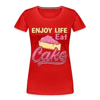 Baker Baking Enjoy Life Eat Cake Bakery Chef Cake - Frauen Premium Bio T-Shirt - Rot - Vorne - Mia (176cm)
