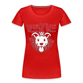 Sauvetage d’animaux Refuge pour animaux Sauveteur d’animaux - T-shirt bio Premium Femme - rouge - Devant - Mia (176cm)