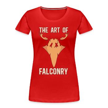Falconry The Art Of Birds Of Prey Hunting Falconer - Frauen Premium Bio T-Shirt - Rot - Vorne - Mia (176cm)