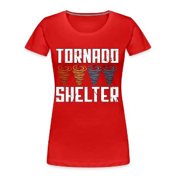 Tornades Tornado Shelter Hurricane Tornado Chaser - T-shirt bio Premium Femme - rouge - Devant - Mia (176cm)