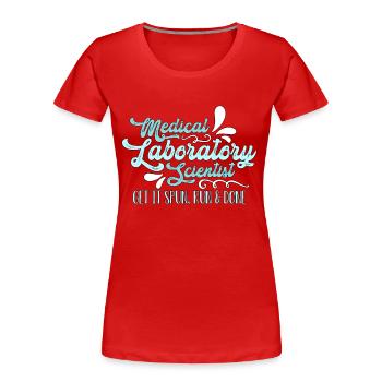 Lab Technician Medical Laboratory Loves Healthcare - Frauen Premium Bio T-Shirt - Rot - Vorne - Mia (176cm)