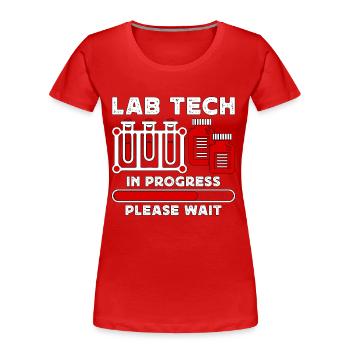 Lab Technician Lab Tech In Healthcare Laboratory - Frauen Premium Bio T-Shirt - Rot - Vorne - Mia (176cm)