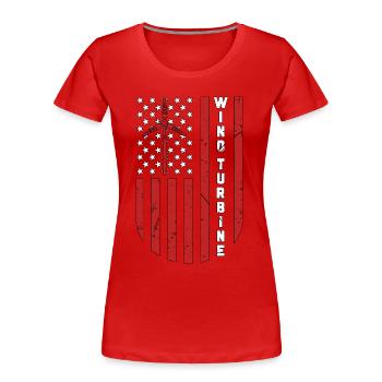 Wind Turbine Tech Wind Turbine Windmill Technician - Women's Premium Organic T-Shirt - red - Front - Mia (176cm)