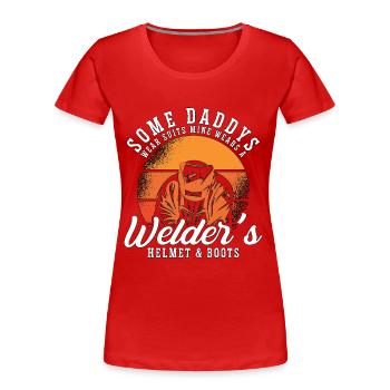 Soudeur Certains Papa porte des costumes Soudage Souder Métal soudé - T-shirt bio Premium Femme - rouge - Devant - Mia (176cm)