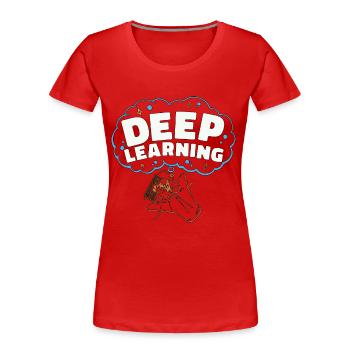 Artificial Intelligence Deep Learning Programmer - Frauen Premium Bio T-Shirt - Rot - Vorne - Mia (176cm)