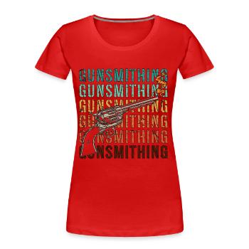 Gunsmith Retro Pistol Shooter Gun Fixer Gunsmiths - Frauen Premium Bio T-Shirt - Rot - Vorne - Mia (176cm)