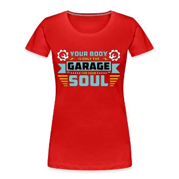 Mechanical Engineering Your Body Is Only Engineers - Frauen Premium Bio T-Shirt - Rot - Vorne - Mia (176cm)