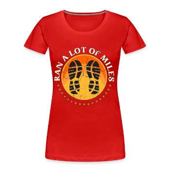 La course de cross-country a couru beaucoup de kilomètres XC Runner - T-shirt bio Premium Femme - rouge - Devant - Mia (176cm)