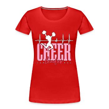 Cheerleading Cheerleader Cheer Squad Cheering - Women's Premium Organic T-Shirt - red - Front - Mia (176cm)