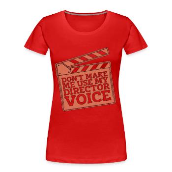 Le réalisateur ne me fait pas utiliser mon éditeur vidéo - T-shirt bio Premium Femme - rouge - Devant - Mia (176cm)