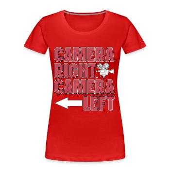 Filmmaking Camera Right Camera Left Film Director - Frauen Premium Bio T-Shirt - Rot - Vorne - Mia (176cm)