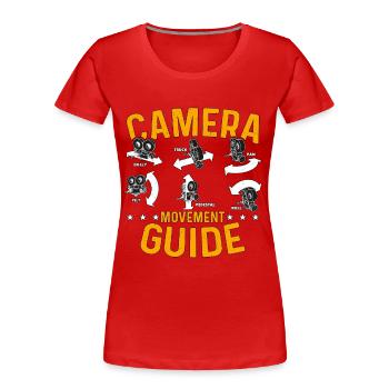 Camera Operator Camera Movement Guide Video Shoots - Frauen Premium Bio T-Shirt - Rot - Vorne - Mia (176cm)