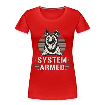 Belgian Malinois System Armed Belgian Shepherd - Frauen Premium Bio T-Shirt - Rot - Vorne - Mia (176cm)