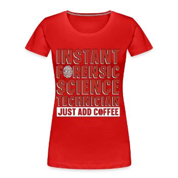 Forensic Science Instant Forensic Science Autopsy - Women's Premium Organic T-Shirt - red - Front - Mia (176cm)