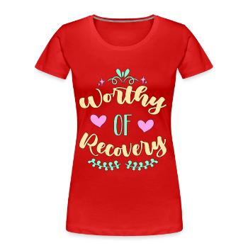 Mental Health Worth Of Recovery Mental Illness - Frauen Premium Bio T-Shirt - Rot - Vorne - Mia (176cm)